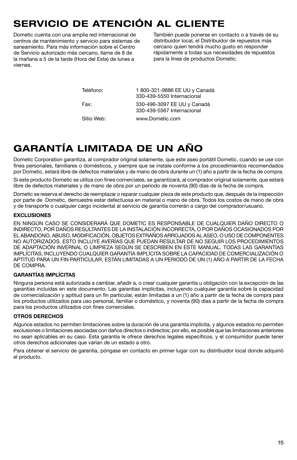 SeaLand 960 Series SaniPottie Portable Toilet User Manual | Page 15 / 24
