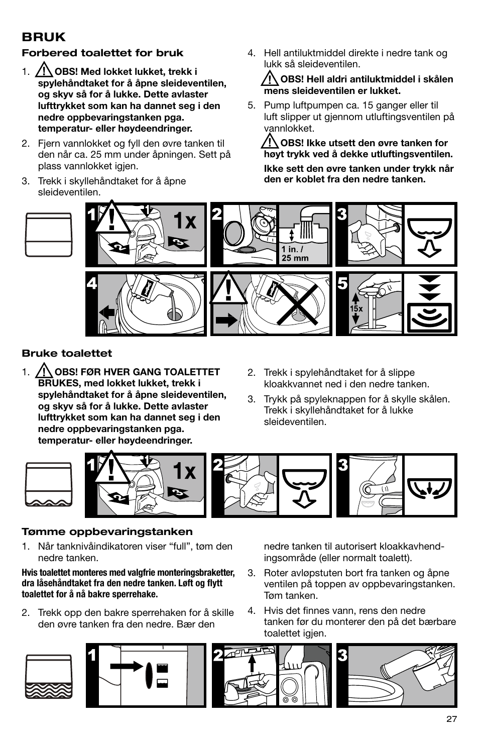 Bruk | SeaLand 976 Portable Toilets User Manual | Page 27 / 52