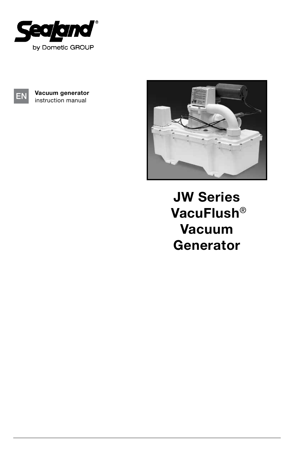 SeaLand JW Series VacuFlush Vacuum Generator User Manual | 8 pages