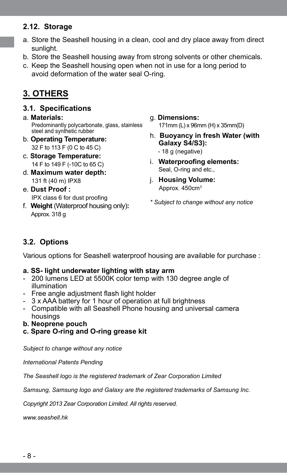 SeaShell SS-G User Manual User Manual | Page 6 / 7