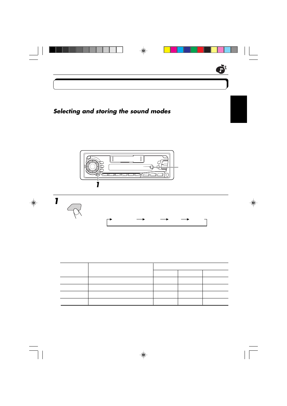 Selecting and storing the sound modes, Select the sound mode you want | JVC KS-F500 User Manual | Page 13 / 24