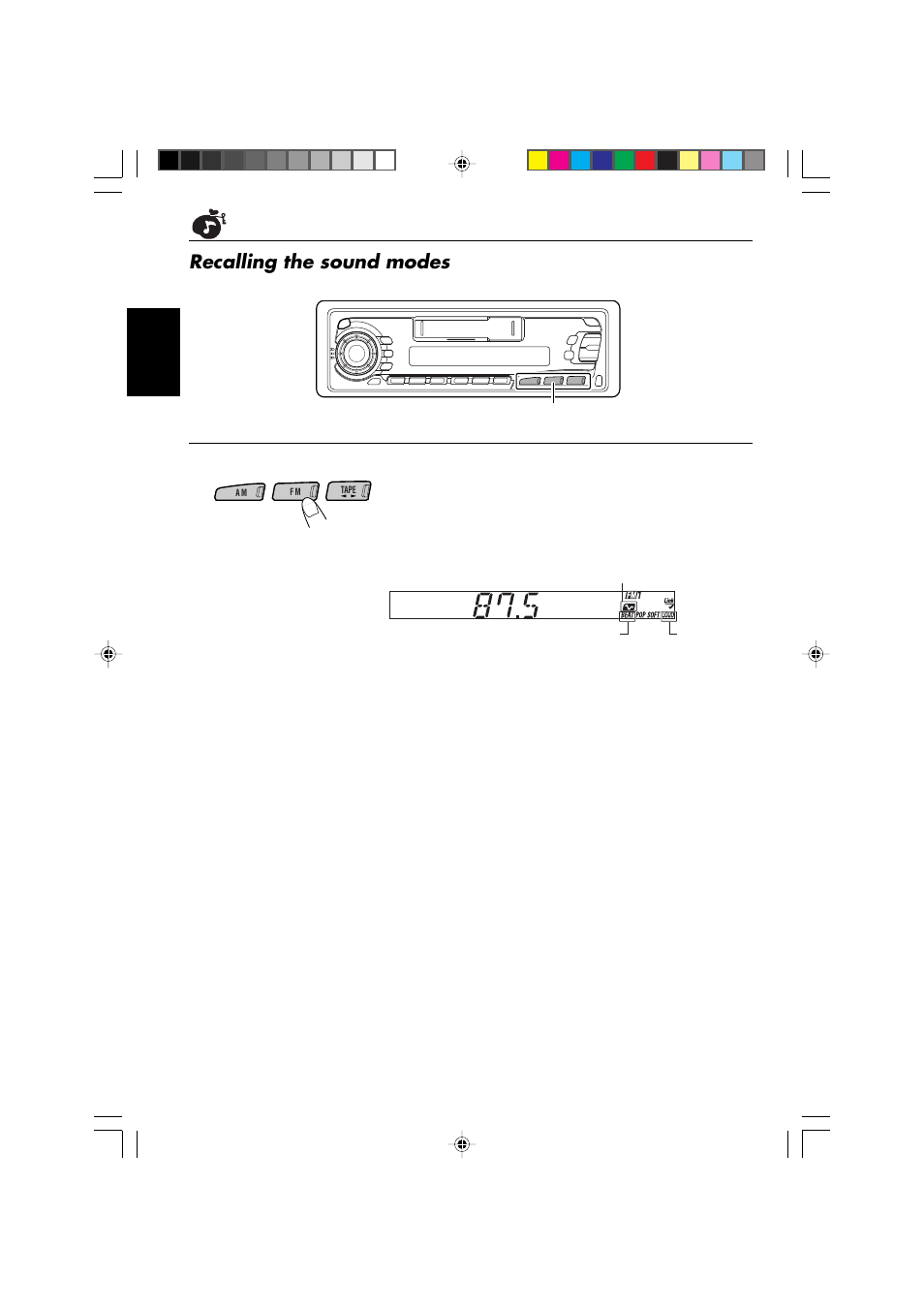 Recalling the sound modes | JVC KS-F500 User Manual | Page 14 / 24