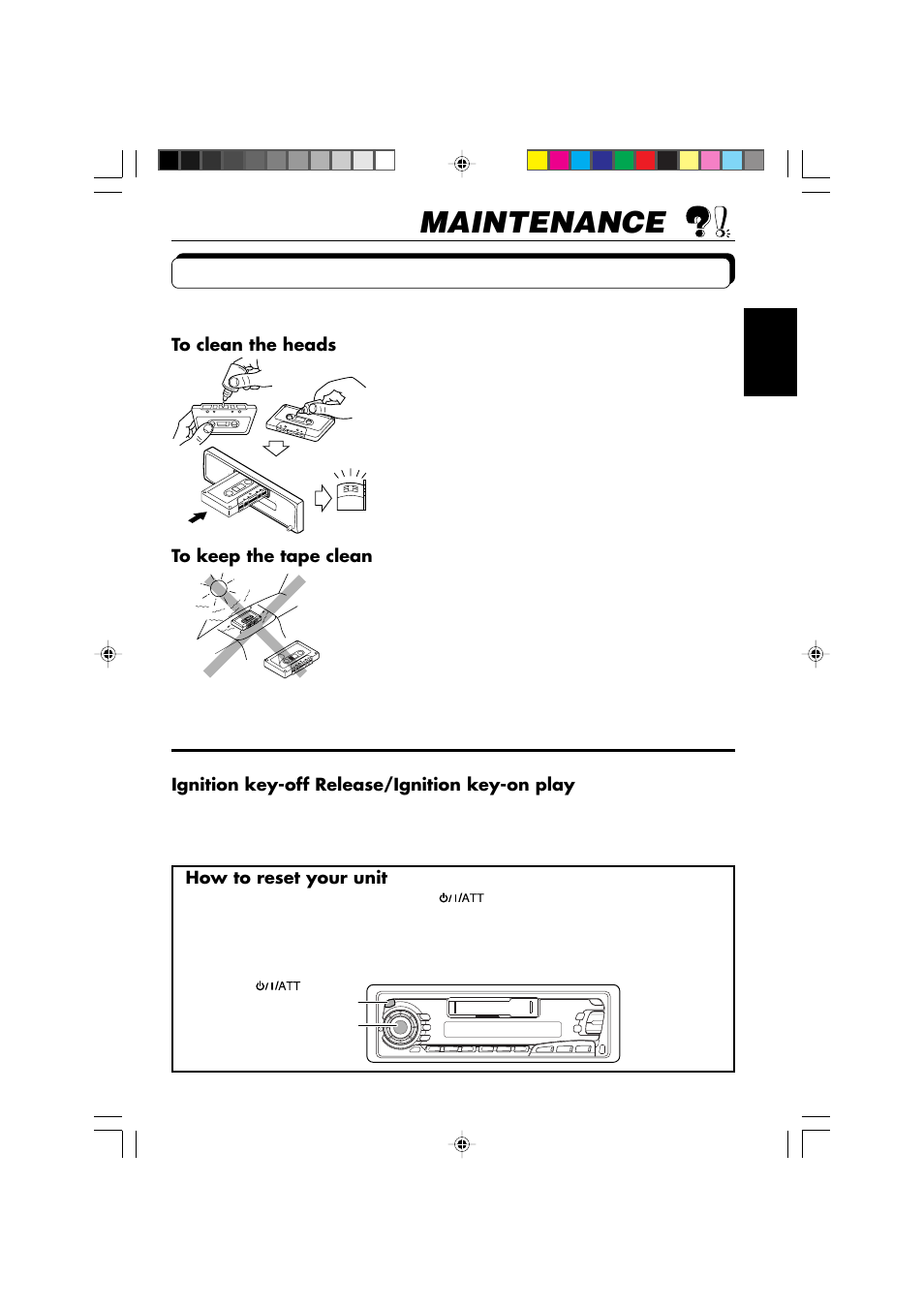 Maintenance | JVC KS-F500 User Manual | Page 21 / 24