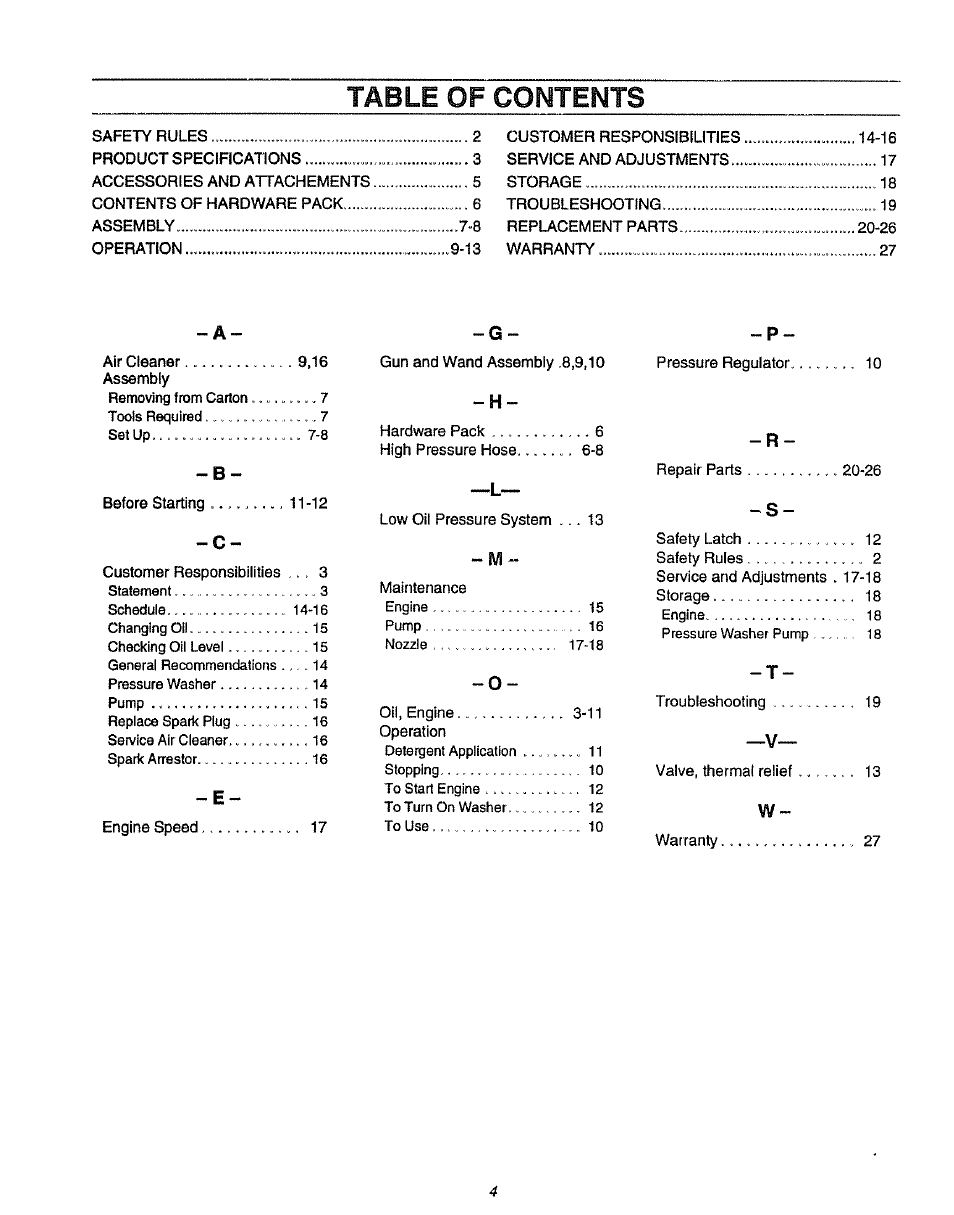 Craftsman 580.751781 User Manual | Page 4 / 28