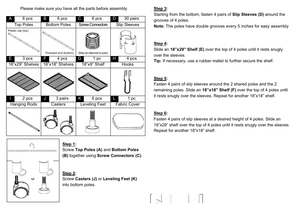 Seville Classics SHE16181ZB User Manual | Page 2 / 2