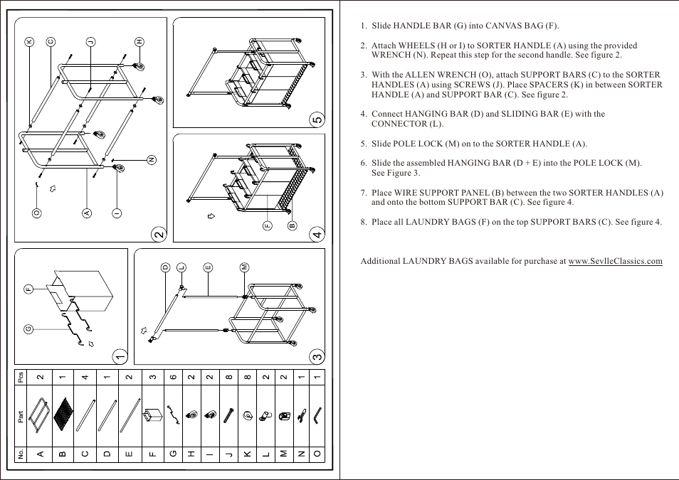 頁面 2 | Seville Classics WEB153 User Manual | Page 2 / 2