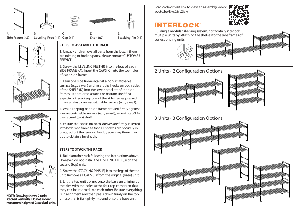 Seville Classics SHE15894B User Manual | Page 2 / 2