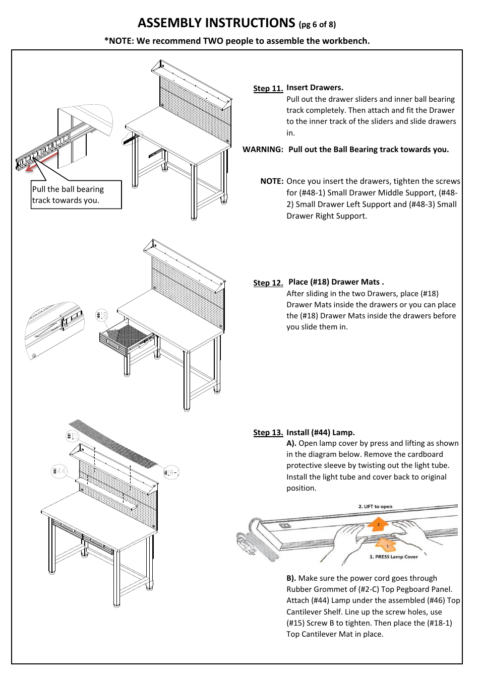 Assembly instructions | Seville Classics UHD20246B User Manual | Page 7 / 10