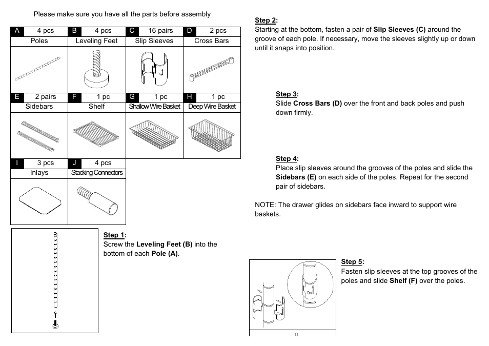 Seville Classics SHE05122B User Manual | Page 2 / 2