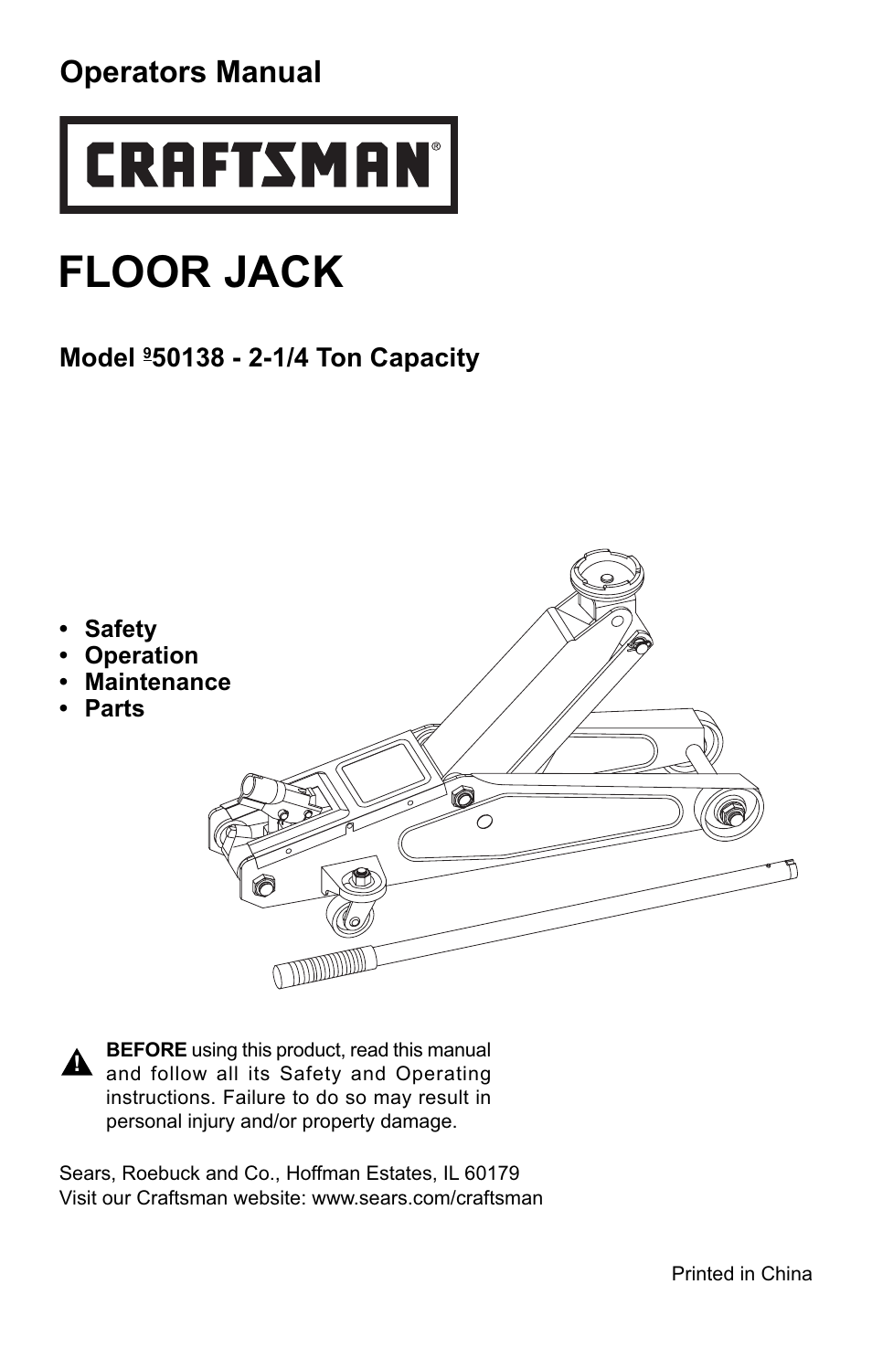 Craftsman 950138 User Manual | 13 pages