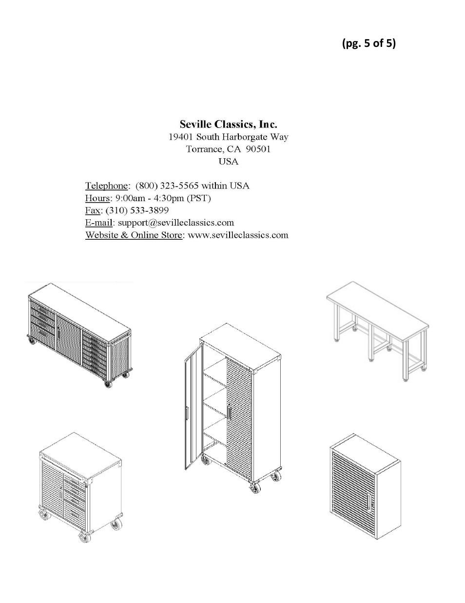 Pg. 5 of 5) | Seville Classics UHD20226B User Manual | Page 5 / 5