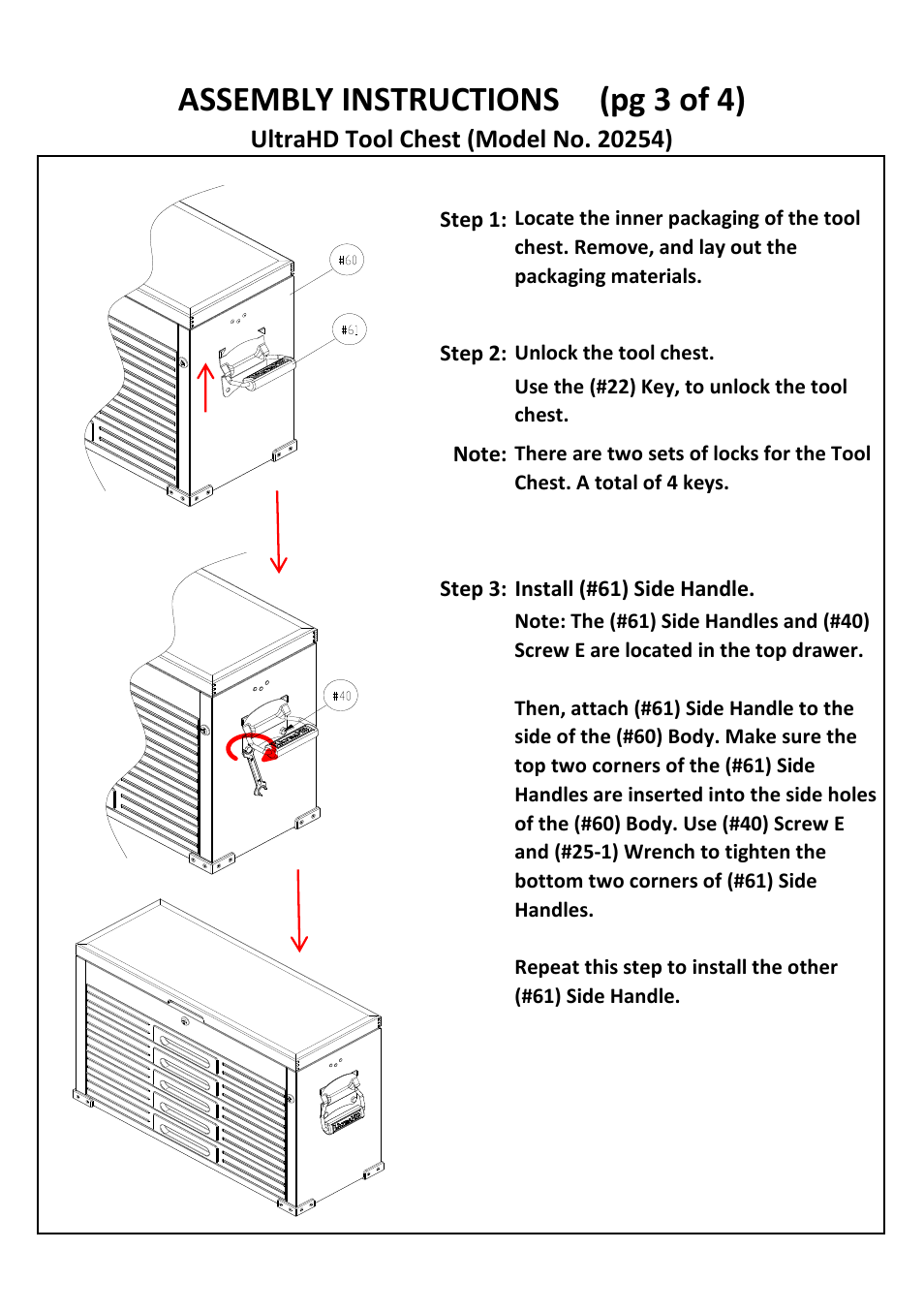 Assembly instructions (pg 3 of 4) | Seville Classics UHD20254 User Manual | Page 4 / 7