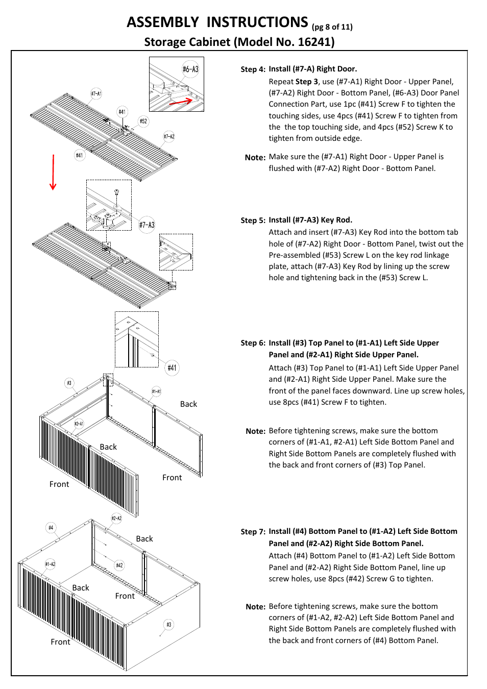 Assembly instructions | Seville Classics UHD16241 User Manual | Page 9 / 13