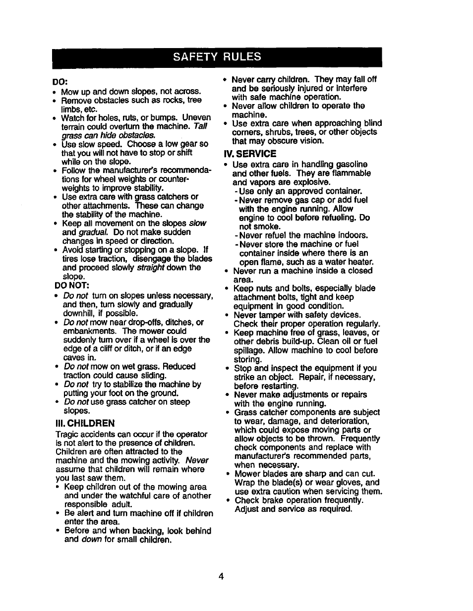 Safety rules | Craftsman 917.274953 User Manual | Page 4 / 60