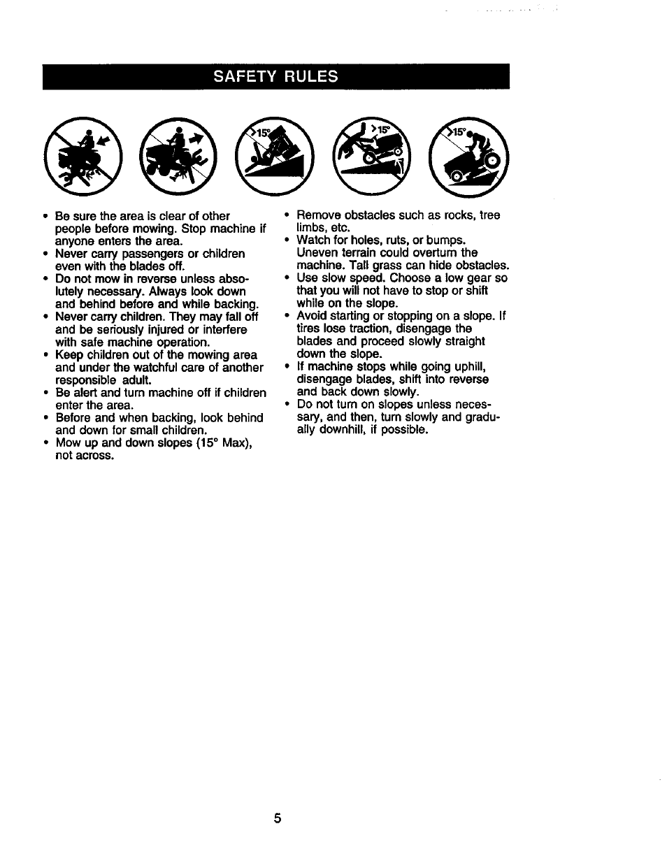 Safety rules | Craftsman 917.274953 User Manual | Page 5 / 60