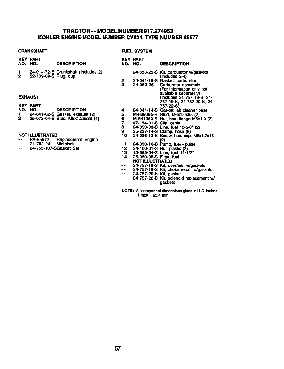 Craftsman 917.274953 User Manual | Page 57 / 60