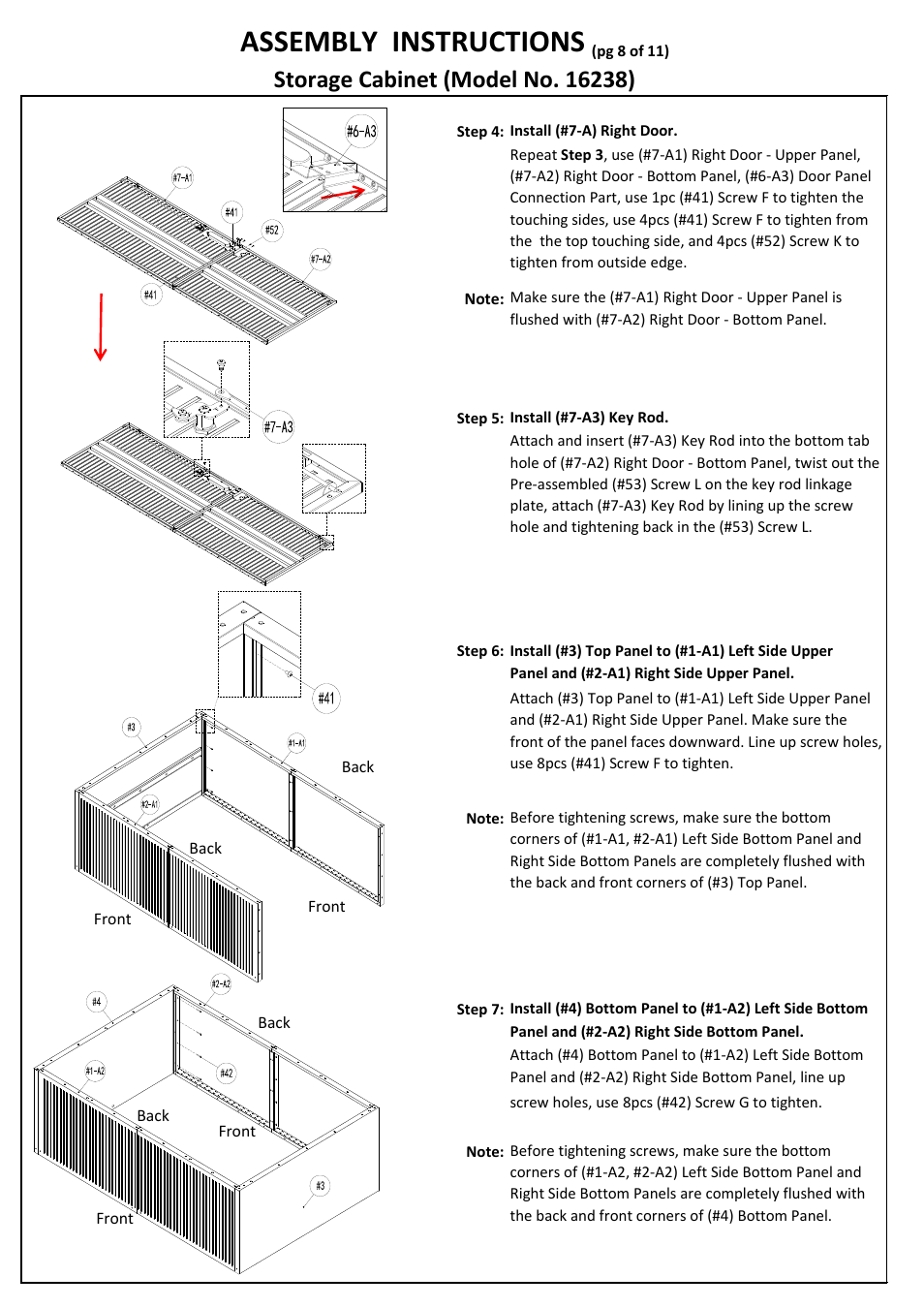 Assembly instructions | Seville Classics UHD16238B User Manual | Page 9 / 13