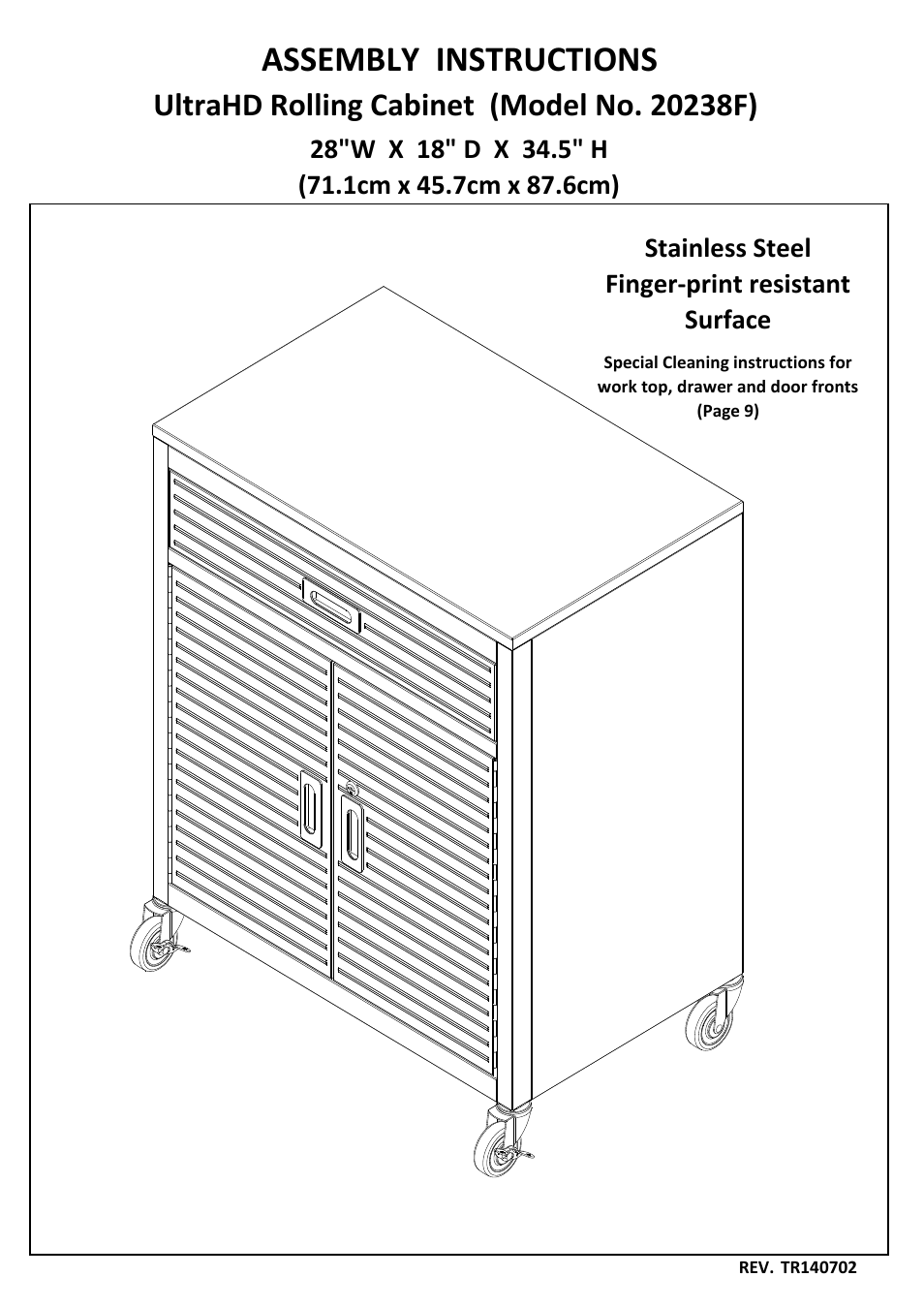 Seville Classics UHD20238F User Manual | 12 pages