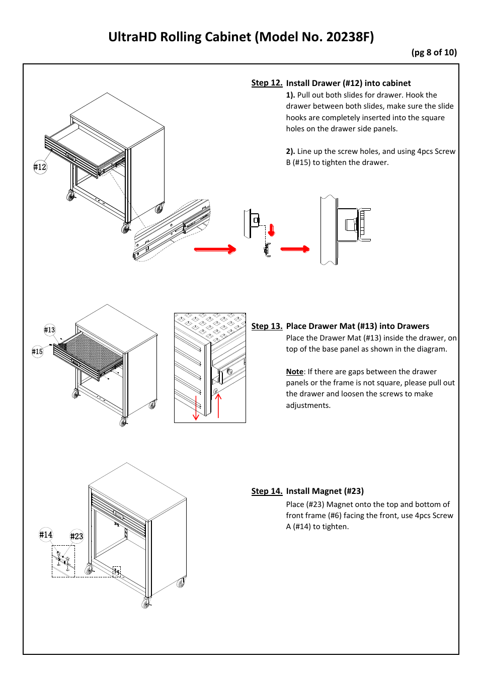 Seville Classics UHD20238F User Manual | Page 9 / 12