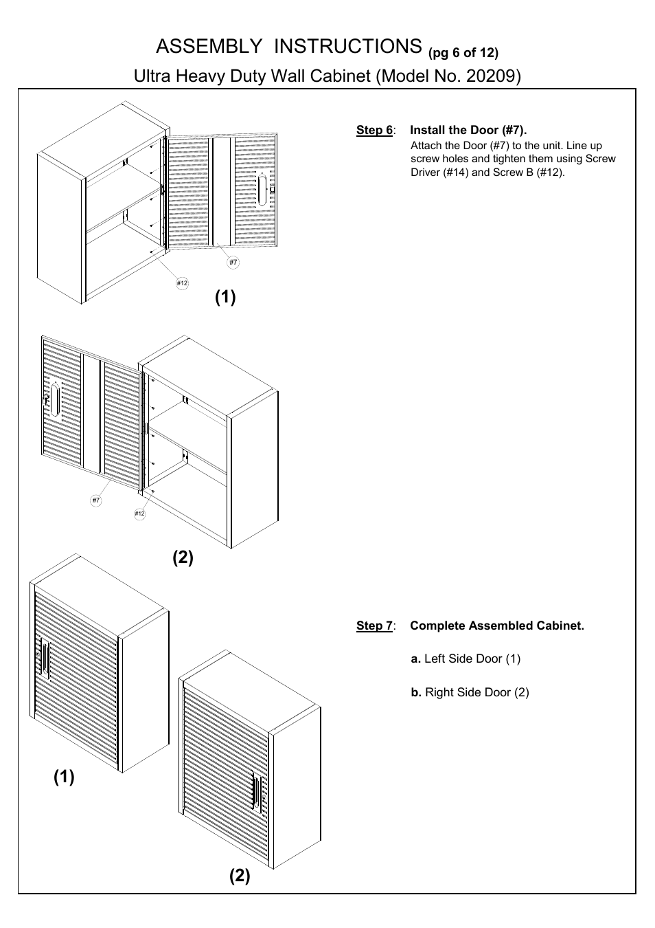 Assembly instructions | Seville Classics UHD20209B User Manual | Page 7 / 16