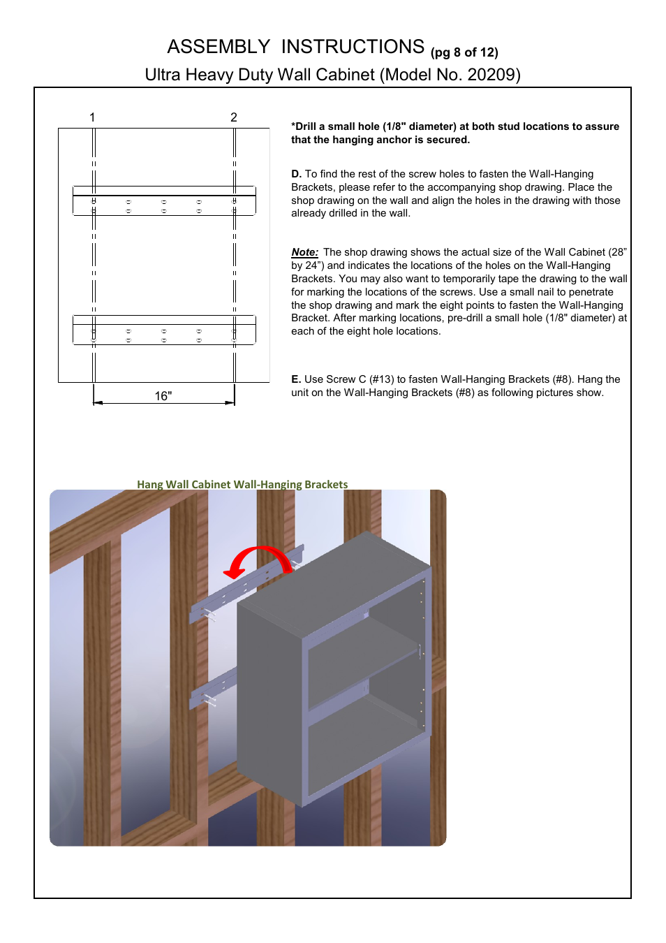 Assembly instructions | Seville Classics UHD20209B User Manual | Page 9 / 16