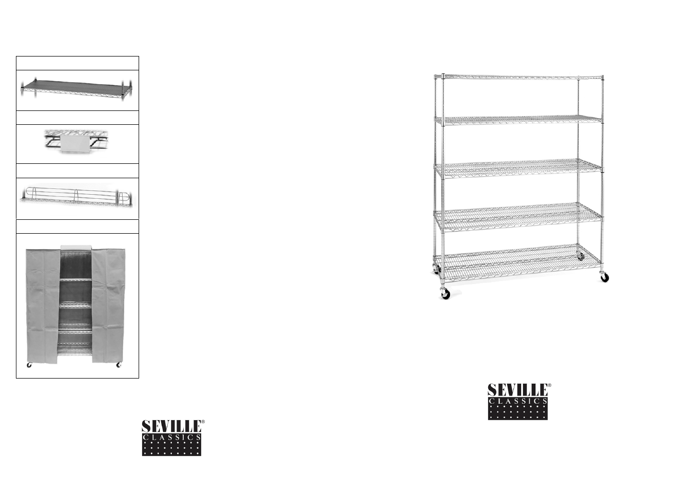 Seville Classics SHE24605Z User Manual | 2 pages