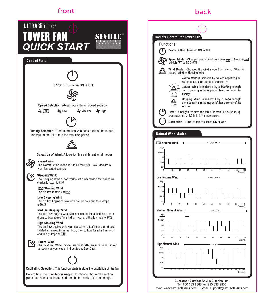 10127 quick start us re hr | Seville Classics EHF10127 User Manual | Page 7 / 7