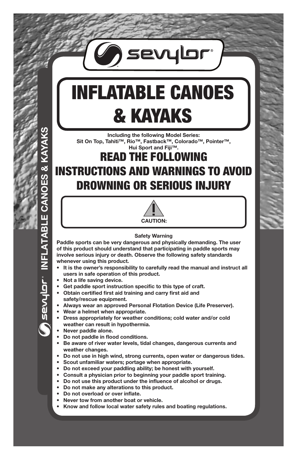 Sevylor Fiji Travel Pack Kayak User Manual | 20 pages