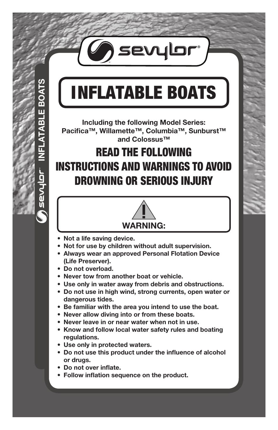 Sevylor Colossus 1 Person Boat User Manual | 12 pages