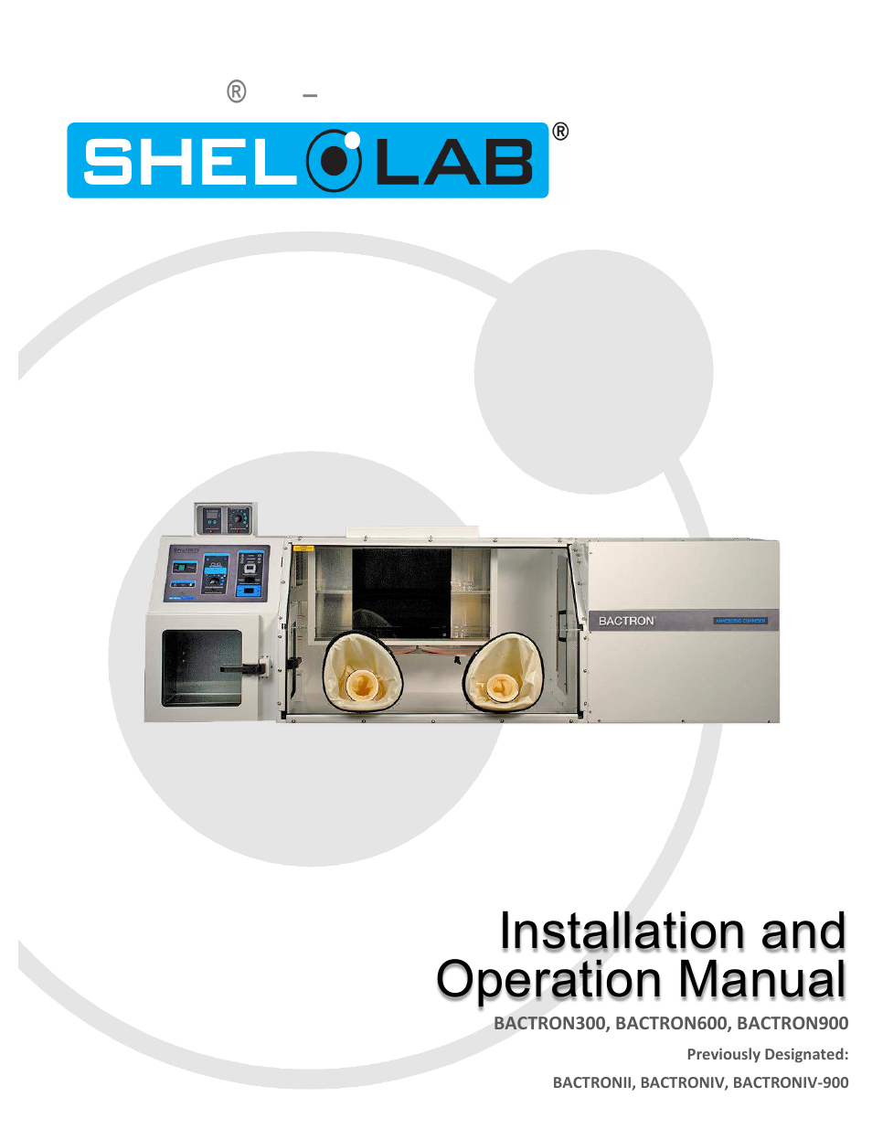 Shellab BACTRON600 User Manual | 70 pages
