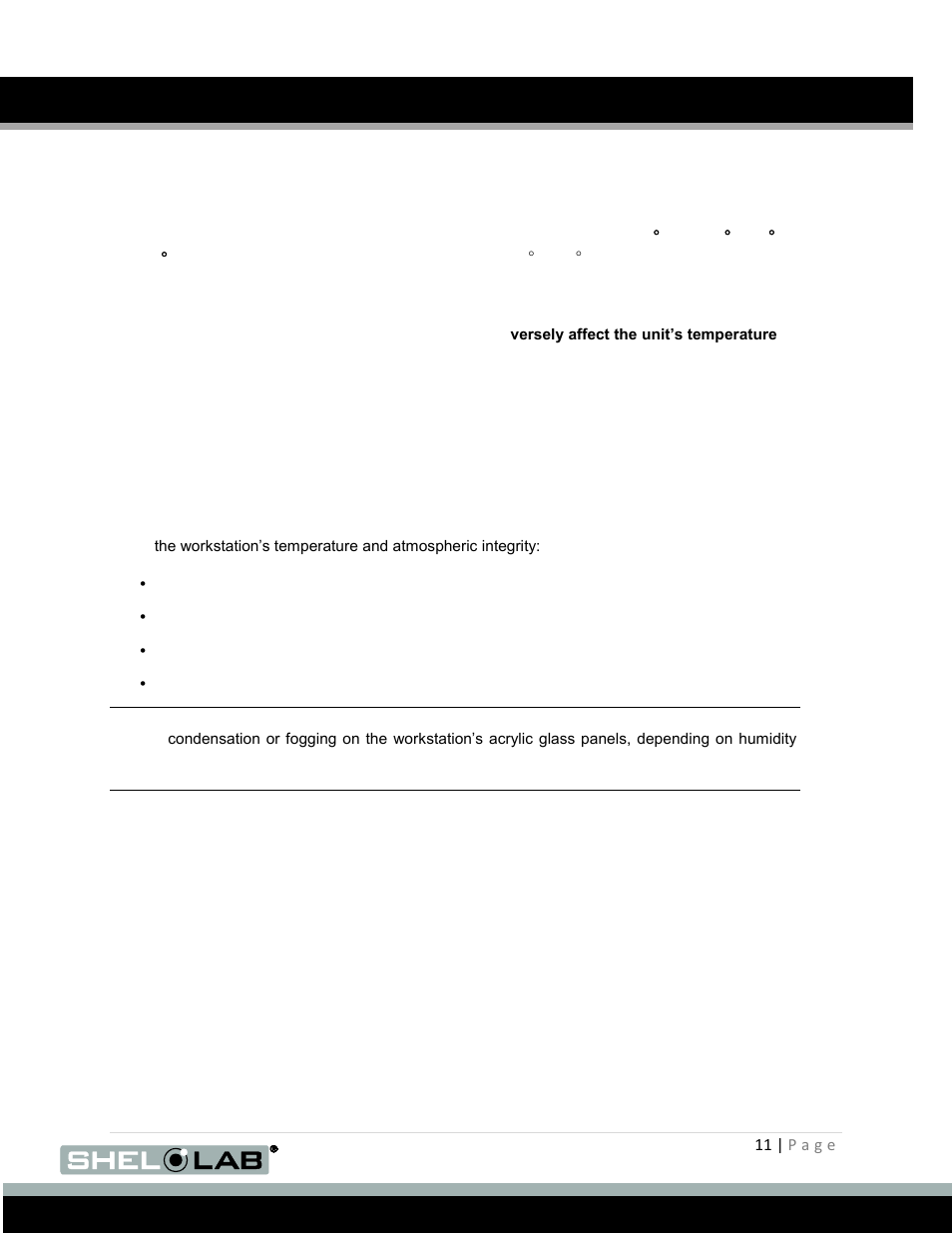 Installation, Ambient conditions, Location | Uv lighting | Shellab BACTRON600 User Manual | Page 11 / 70