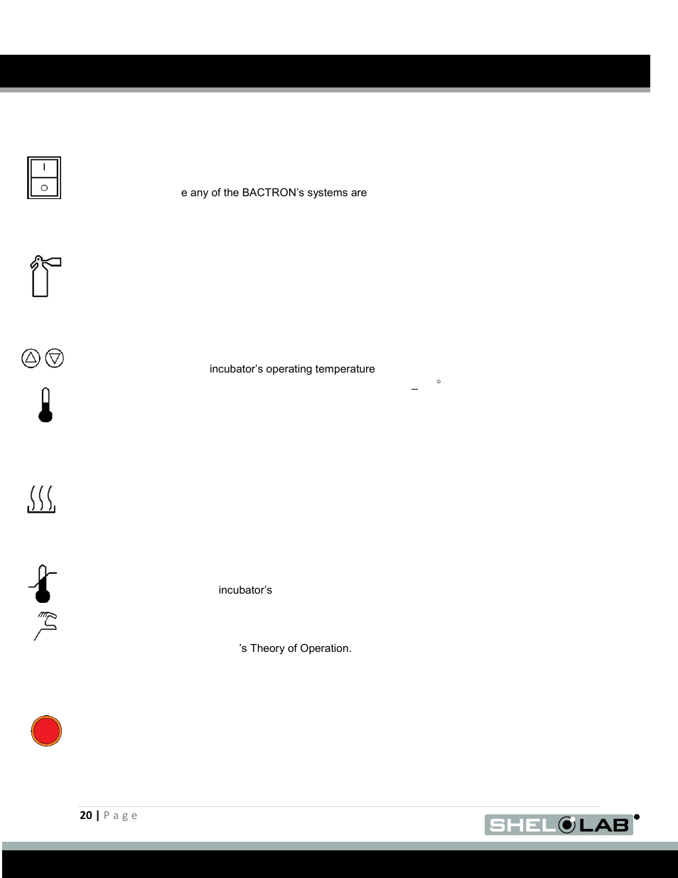 Control panel overview (continued) | Shellab BACTRON600 User Manual | Page 20 / 70