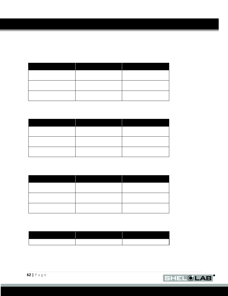 Capacity, Unit specifications (continued), Apacity | Shellab BACTRON600 User Manual | Page 62 / 70