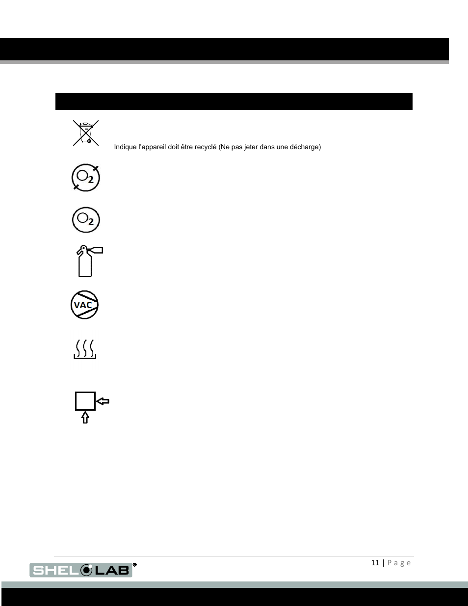 Graphic symbols (continued) | Shellab BACTRONEZ User Manual | Page 11 / 65