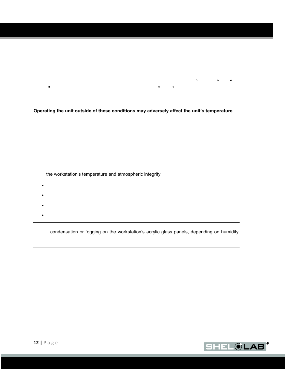Installation, Ambient conditions, Location | Uv lighting | Shellab BACTRONEZ User Manual | Page 12 / 65