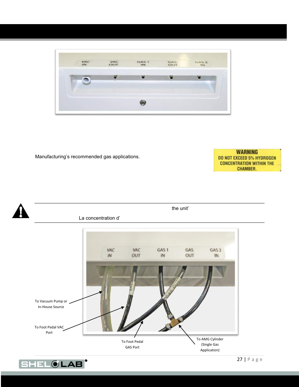 Set up the gas supply, Setup the gas supply, Operation (continued) | Et up the, Upply | Shellab BACTRONEZ User Manual | Page 27 / 65