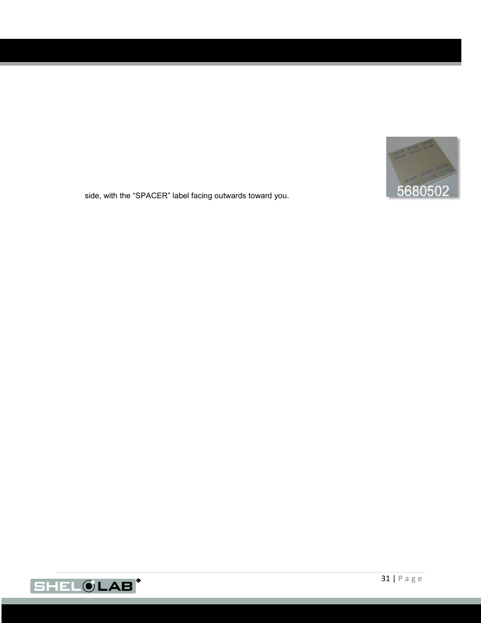 Shelving installation, Power the bactronez, E 31 | Operation (continued), Bactronez | Shellab BACTRONEZ User Manual | Page 31 / 65
