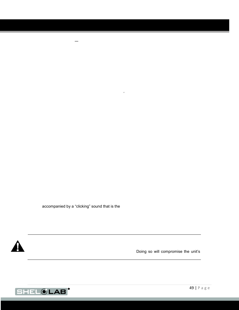 Leak diagnosis, Unit full, User maintenance (continued) | Shellab BACTRONEZ User Manual | Page 49 / 65