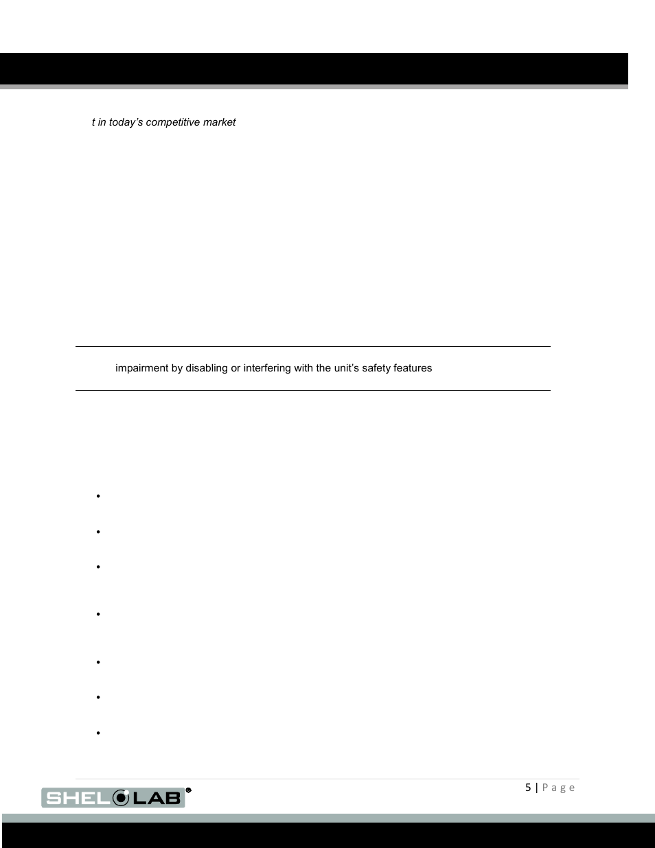 Introduction, General safety considerations, Eneral | Afety, Onsiderations | Shellab BACTRONEZ User Manual | Page 5 / 65