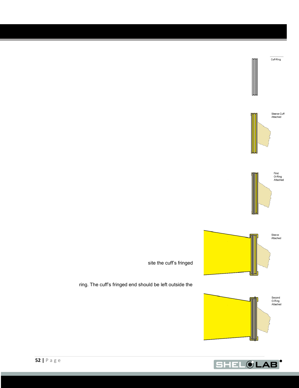 Replacing the sleeve cuffs, User maintenance (continued) | Shellab BACTRONEZ User Manual | Page 52 / 65