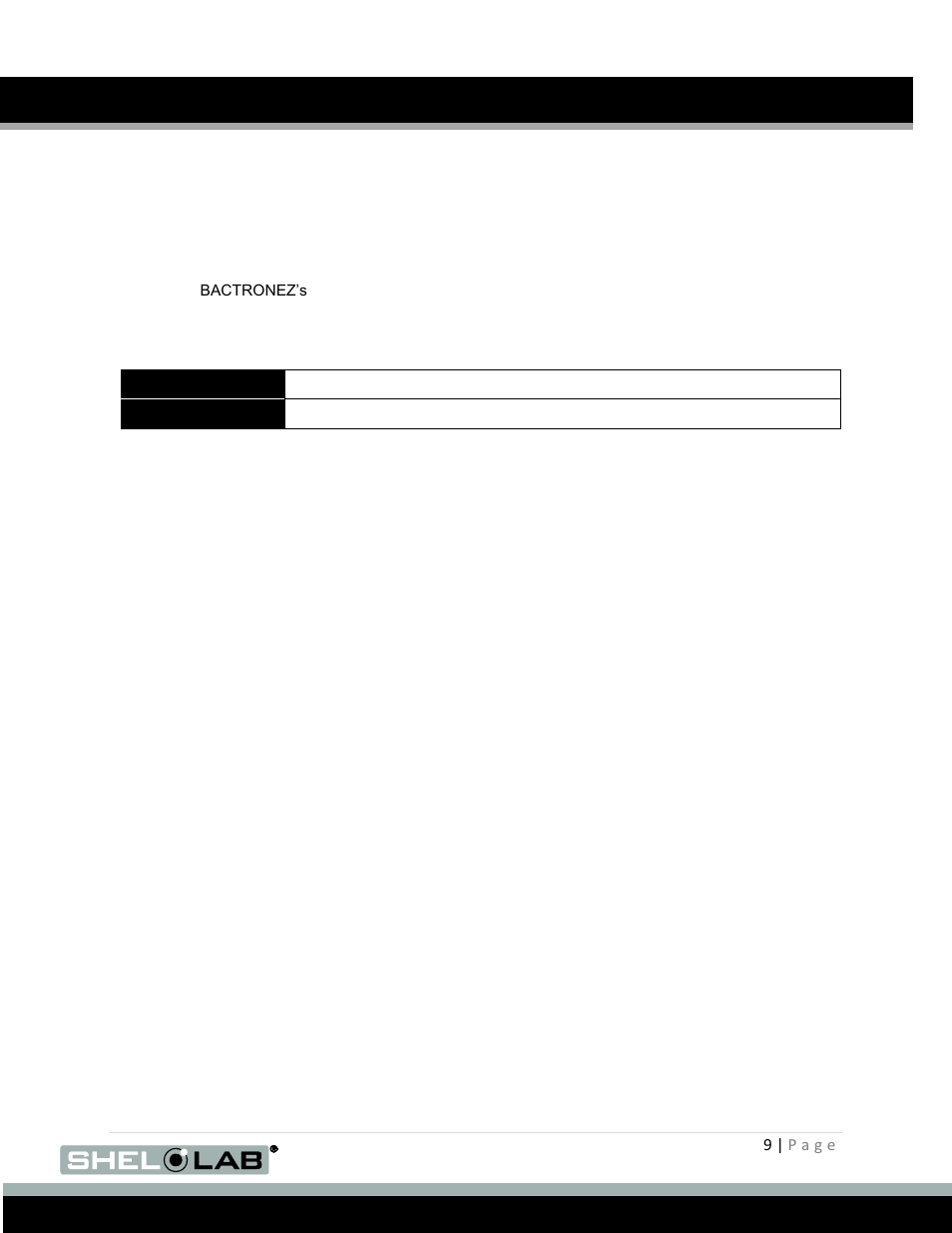 Recording data plate information, Receiving (continued) | Shellab BACTRONEZ User Manual | Page 9 / 65
