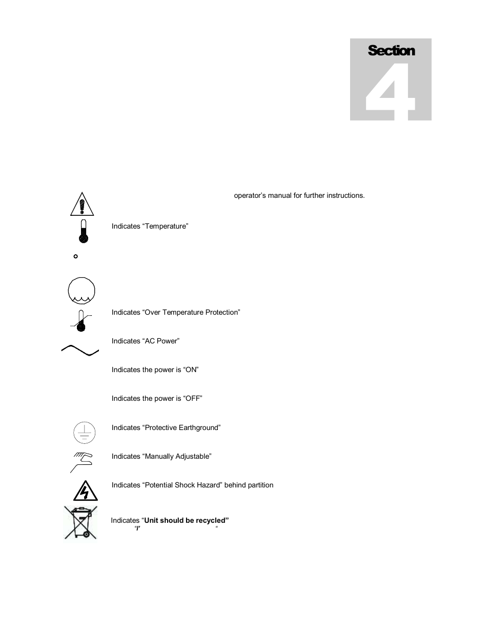 Graphic symbols | Shellab SCO26H-2 User Manual | Page 7 / 21