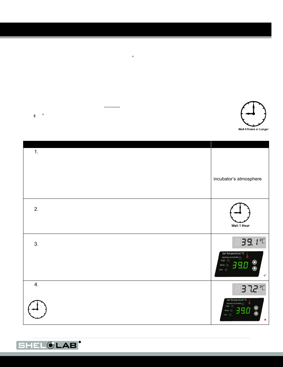 Calibrate the temperature display, Temperature calibration, E 25 | Operation (continued), Alibrate the, Emperature display | Shellab SCO6AD User Manual | Page 25 / 47