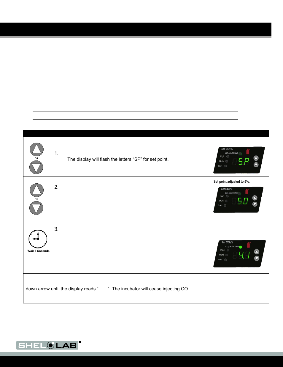 Set the co, Set point, E 29 | Operation (continued), Et the, Oint | Shellab SCO6AD User Manual | Page 29 / 47
