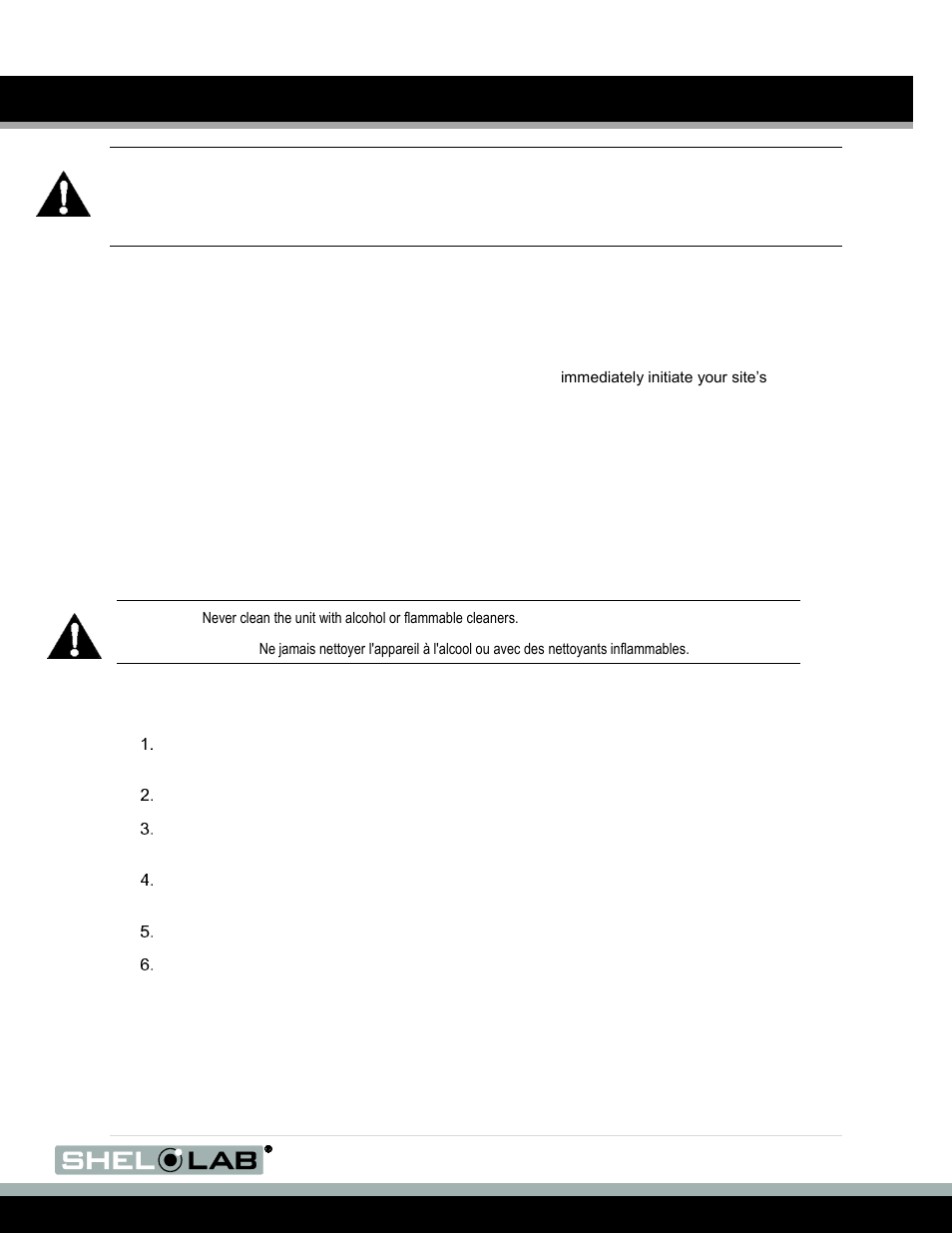 User maintenance, Cleaning and disinfecting, E 39 | Shellab SCO6AD User Manual | Page 39 / 47