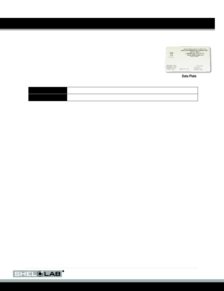 Recording data plate information, Receiving (continued) | Shellab SCO6AD User Manual | Page 9 / 47