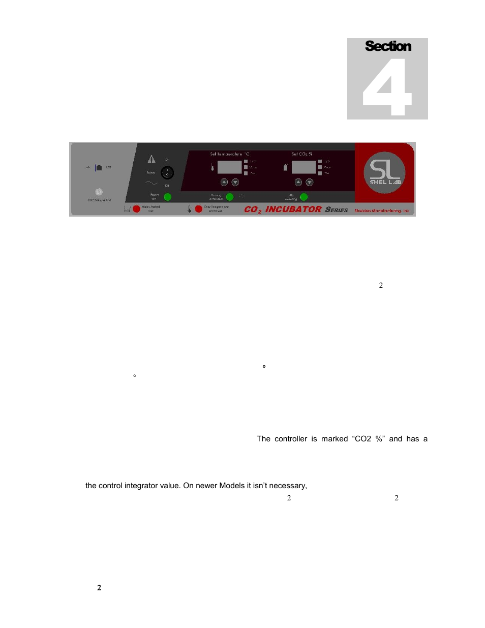 Control panel overview | Shellab SCO12WE-2 User Manual | Page 9 / 26