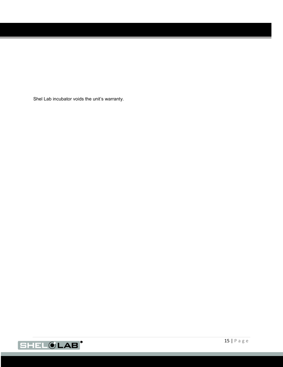 Cleaning and deionized water, Installation (continued) | Shellab SCO31 User Manual | Page 15 / 40