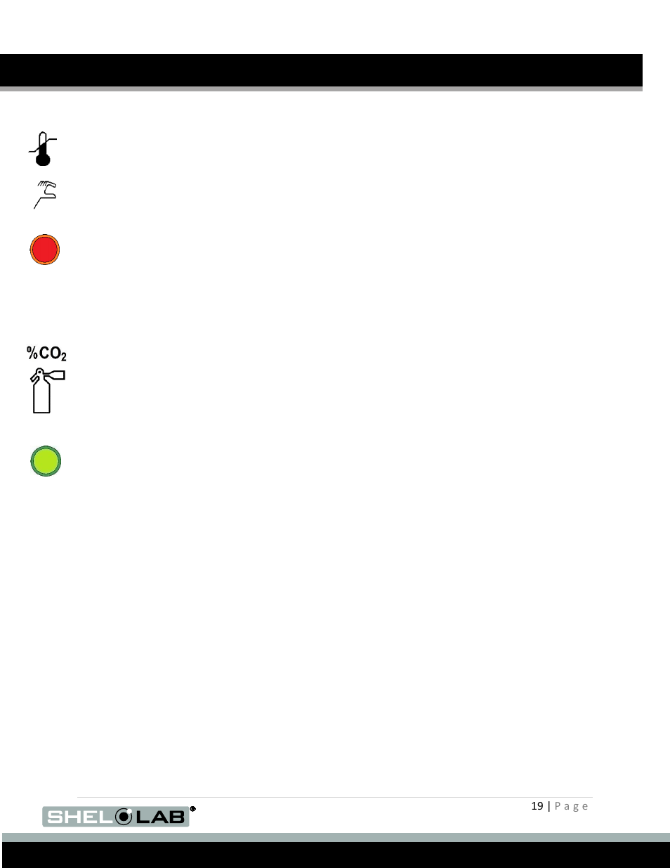 Control panel overview (continued) | Shellab SCO31 User Manual | Page 19 / 40