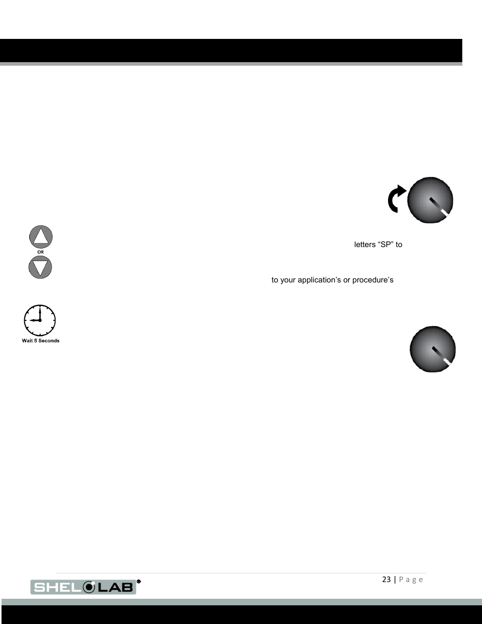 Set the temperature set point, Operation (continued) | Shellab SCO31 User Manual | Page 23 / 40